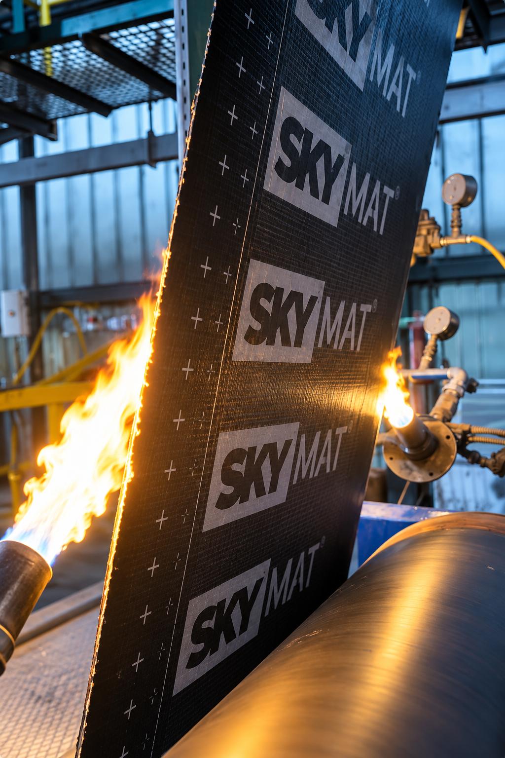 Manufacture of SKYBIT and SKYFLEX bituminous membranes